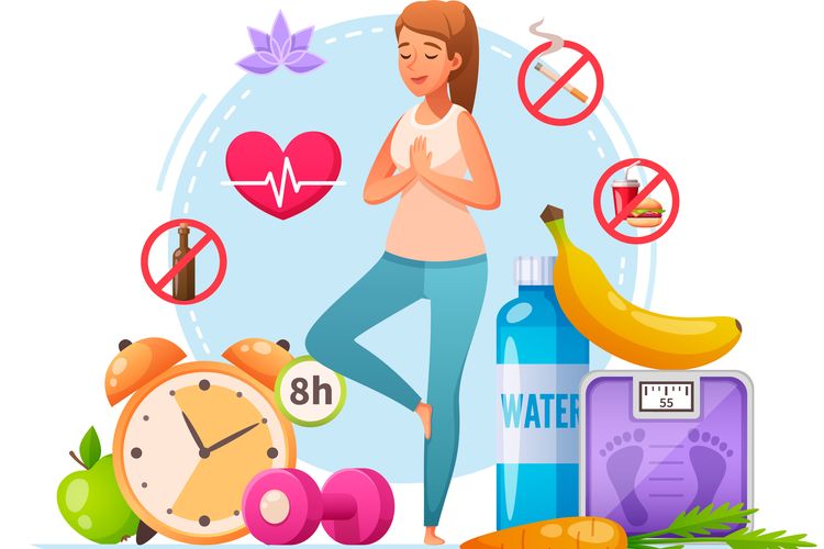 Ilustrasi Hidup Sehat (Kompas.com)