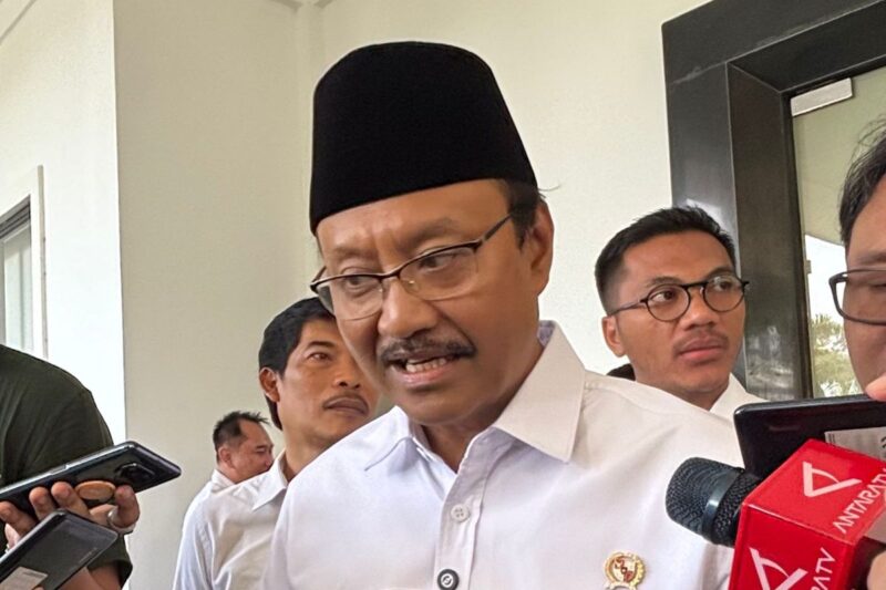 Menteri Sosial Saifullah Yusuf (Gus Ipul) di Jakarta, Rabu (3/9/2025). (Foto: KOMPAS.COM/ KIKI SAFITRI)