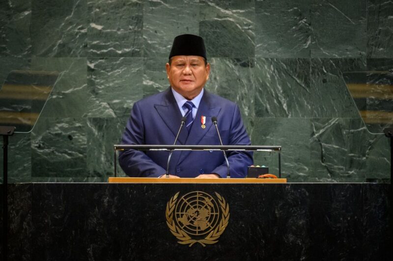 Presiden Prabowo Subianto saat berpidato di Sidang Majelis Umum PBB, Selasa (23/9/2025). (Foto: Tangkapan layar YouTube Setpres)