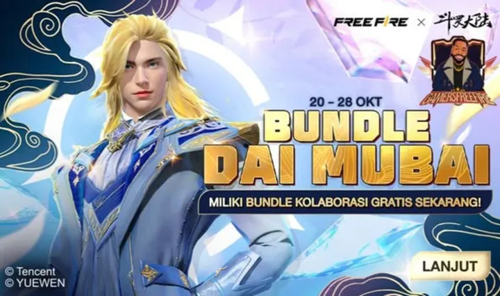 GRATIS! Ini Cara Mudah Mendapatkan Bundle Kolaborasi Dai Mubai FF x Soul Land