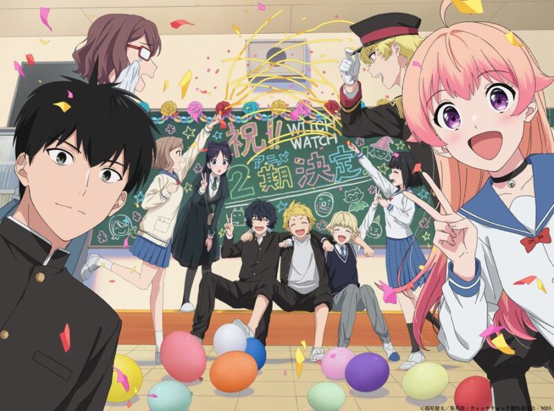 Visual pengumuman resmi untuk musim kedua anime Witch Watch yang akan melanjutkan kisah Morihito dan Nico. (Sumber: Witch Watch anime's X/Twitter)