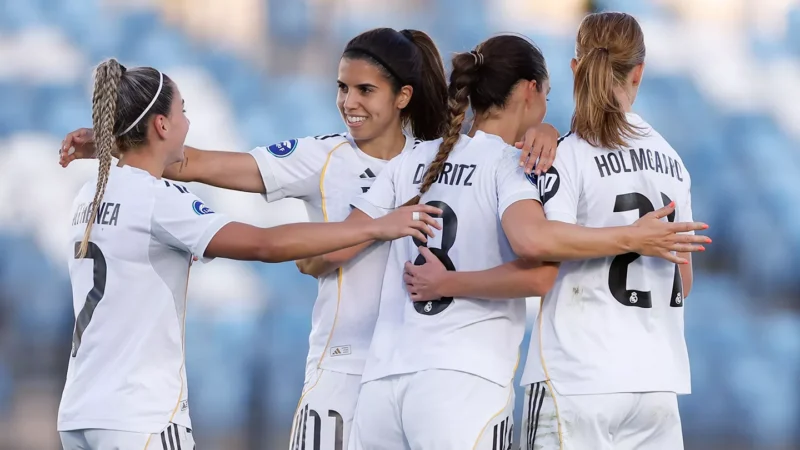 Caroline Weir menjadi bintang kemenangan Real Madrid Femenino dengan mencetak dua gol ke gawang Athletic Club di San Mamés. (Sumber: Realmadrid.com)