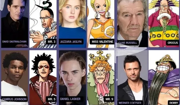 Jajaran aktor baru yang akan memerankan karakter-karakter ikonik seperti Chopper, Crocodile, dan Nico Robin di musim kedua 'One Piece Live Action'. (Sumber: Netflix/Dunia Games)