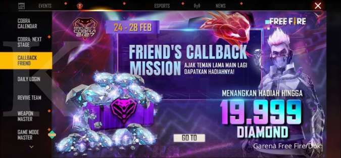 Event "Callback" Garena