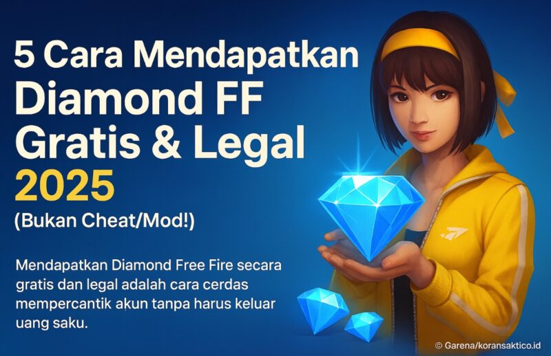 Mendapatkan Diamond Free Fire secara gratis dan legal adalah cara cerdas mempercantik akun tanpa harus keluar uang saku. (Sumber: Ilustrasi/koransakti.co.id)