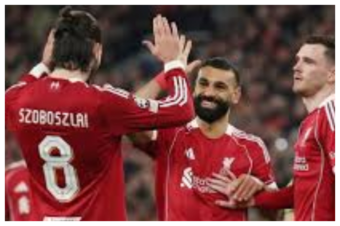 Liverpool rayakan kemenangan meyakinkan 6-0 atas Qarabag. (YouTube)