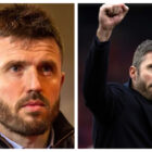 Pelatih kepala Manchester United, Michael Carrick. (Kolase)