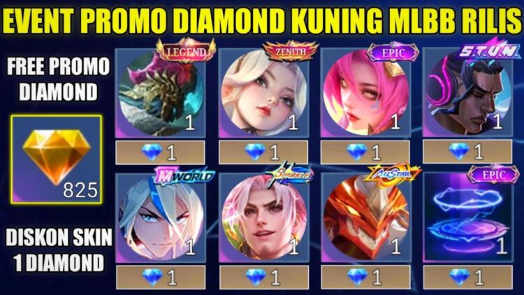 Ilustrasi promo Diamond Kuning (Promo Diamond) yang selalu menjadi momen paling dinantikan oleh jutaan pemain Mobile Legends (Foto: Dafunda.com)