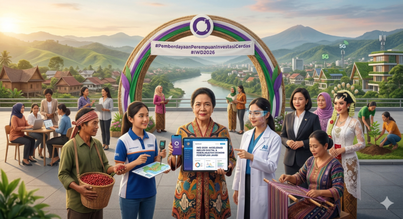 Representasi keberagaman perempuan di berbagai sektor profesional, mulai dari teknologi hingga pelestarian budaya, yang bersatu dalam semangat International Women's Day (IWD) 2026.