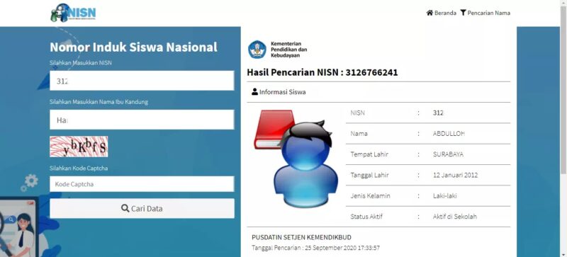 Halaman pencarian identitas nasional siswa pada portal resmi Kemdikbud. Verifikasi data NISN yang akurat menjadi syarat mutlak bagi peserta didik untuk mendapatkan berbagai akses bantuan pendidikan di tahun 2026