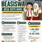 Infografis Pendaftaran Beasiswa Desa Koto Baru 2026.